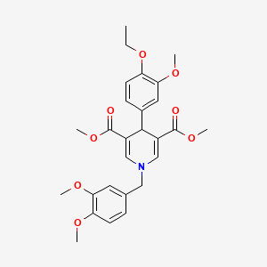 Dimethyl 1-(3,4-dimethoxybenzyl)-4-(4-ethoxy-3-methoxyphenyl)-1,4-dihydropyridine-3,5-dicarboxylate