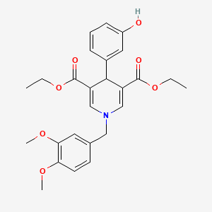 Diethyl 1-(3,4-dimethoxybenzyl)-4-(3-hydroxyphenyl)-1,4-dihydropyridine-3,5-dicarboxylate