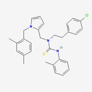 1-[2-(4-Chlorophenyl)ethyl]-1-[[1-[(2,4-dimethylphenyl)methyl]pyrrol-2-yl]methyl]-3-(2-methylphenyl)thiourea