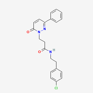 N-[2-(4-chlorophenyl)ethyl]-3-(6-oxo-3-phenylpyridazin-1(6H)-yl)propanamide