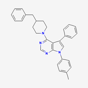 4-(4-benzylpiperidin-1-yl)-7-(4-methylphenyl)-5-phenyl-7H-pyrrolo[2,3-d]pyrimidine