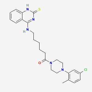 4-({6-[4-(5-chloro-2-methylphenyl)piperazin-1-yl]-6-oxohexyl}amino)quinazoline-2(1H)-thione