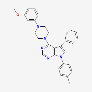 4-[4-(3-methoxyphenyl)piperazin-1-yl]-7-(4-methylphenyl)-5-phenyl-7H-pyrrolo[2,3-d]pyrimidine