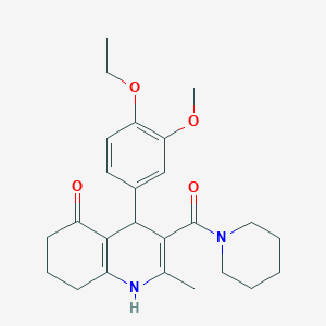 4-(4-ethoxy-3-methoxyphenyl)-2-methyl-3-(piperidin-1-ylcarbonyl)-4,6,7,8-tetrahydroquinolin-5(1H)-one