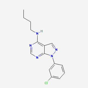 molecular formula C15H16ClN5 B11212575 N-butyl-1-(3-chlorophenyl)-1H-pyrazolo[3,4-d]pyrimidin-4-amine 