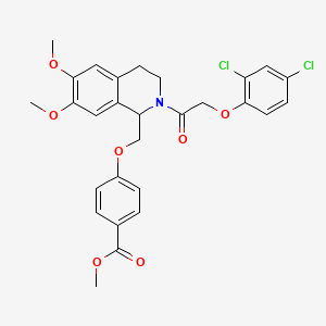 Methyl 4-((2-(2-(2,4-dichlorophenoxy)acetyl)-6,7-dimethoxy-1,2,3,4-tetrahydroisoquinolin-1-yl)methoxy)benzoate