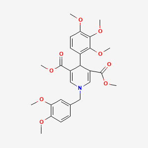 Dimethyl 1-(3,4-dimethoxybenzyl)-4-(2,3,4-trimethoxyphenyl)-1,4-dihydropyridine-3,5-dicarboxylate