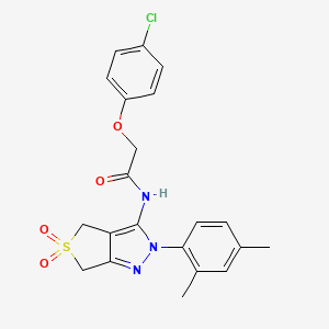 2-(4-chlorophenoxy)-N-(2-(2,4-dimethylphenyl)-5,5-dioxido-4,6-dihydro-2H-thieno[3,4-c]pyrazol-3-yl)acetamide