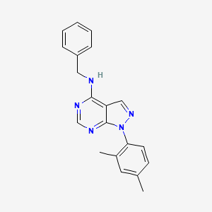 [1-(2,4-Dimethylphenyl)pyrazolo[4,5-e]pyrimidin-4-yl]benzylamine