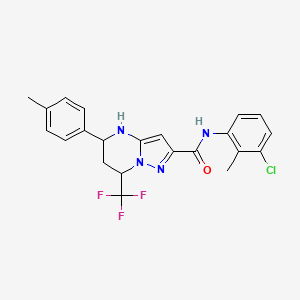 N-(3-chloro-2-methylphenyl)-5-(4-methylphenyl)-7-(trifluoromethyl)-4,5,6,7-tetrahydropyrazolo[1,5-a]pyrimidine-2-carboxamide