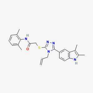 2-{[5-(2,3-dimethyl-1H-indol-5-yl)-4-(prop-2-en-1-yl)-4H-1,2,4-triazol-3-yl]sulfanyl}-N-(2,6-dimethylphenyl)acetamide