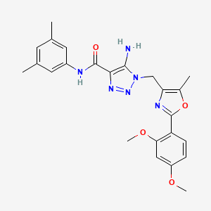 5-amino-1-{[2-(2,4-dimethoxyphenyl)-5-methyl-1,3-oxazol-4-yl]methyl}-N-(3,5-dimethylphenyl)-1H-1,2,3-triazole-4-carboxamide