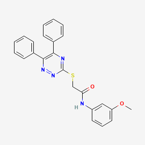 2-[(5,6-diphenyl-1,2,4-triazin-3-yl)sulfanyl]-N-(3-methoxyphenyl)acetamide