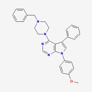 4-(4-benzylpiperazin-1-yl)-7-(4-methoxyphenyl)-5-phenyl-7H-pyrrolo[2,3-d]pyrimidine