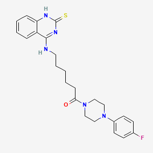 4-({6-[4-(4-fluorophenyl)piperazin-1-yl]-6-oxohexyl}amino)quinazoline-2(1H)-thione