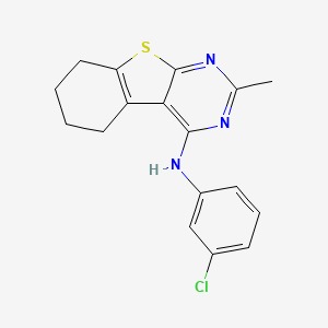 N-(3-chlorophenyl)-2-methyl-5,6,7,8-tetrahydro[1]benzothieno[2,3-d]pyrimidin-4-amine