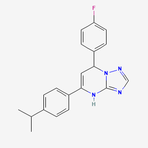 7-(4-Fluorophenyl)-5-[4-(propan-2-yl)phenyl]-4,7-dihydro[1,2,4]triazolo[1,5-a]pyrimidine