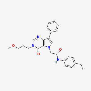 N-(4-ethylphenyl)-2-[3-(3-methoxypropyl)-4-oxo-7-phenyl-3,4-dihydro-5H-pyrrolo[3,2-d]pyrimidin-5-yl]acetamide