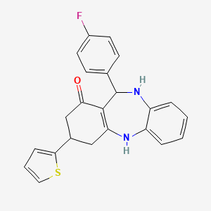 11-(4-fluorophenyl)-3-(2-thienyl)-2,3,4,5,10,11-hexahydro-1H-dibenzo[b,e][1,4]diazepin-1-one