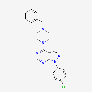 1-benzyl-4-[1-(4-chlorophenyl)-1H-pyrazolo[3,4-d]pyrimidin-4-yl]piperazine