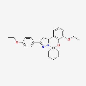 7'-Ethoxy-2'-(4-ethoxyphenyl)-1',10b'-dihydrospiro[cyclohexane-1,5'-pyrazolo[1,5-c][1,3]benzoxazine]