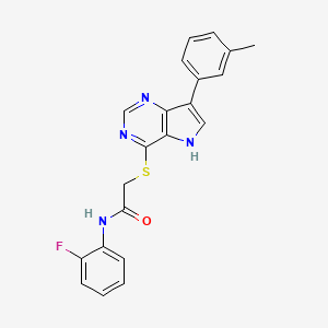 N-(2-fluorophenyl)-2-{[7-(3-methylphenyl)-5H-pyrrolo[3,2-d]pyrimidin-4-yl]sulfanyl}acetamide