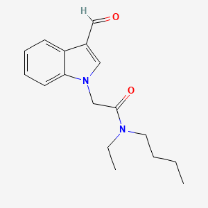 N-butyl-N-ethyl-2-(3-formyl-1H-indol-1-yl)acetamide