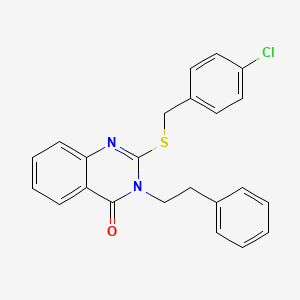 2-[(4-chlorobenzyl)sulfanyl]-3-(2-phenylethyl)quinazolin-4(3H)-one