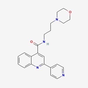 N-(3-morpholin-4-ylpropyl)-2-pyridin-4-ylquinoline-4-carboxamide