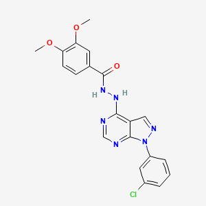 N'-[1-(3-chlorophenyl)-1H-pyrazolo[3,4-d]pyrimidin-4-yl]-3,4-dimethoxybenzohydrazide