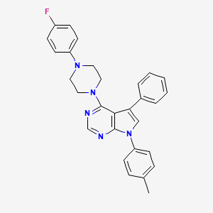 molecular formula C29H26FN5 B11213012 4-[4-(4-fluorophenyl)piperazin-1-yl]-7-(4-methylphenyl)-5-phenyl-7H-pyrrolo[2,3-d]pyrimidine 