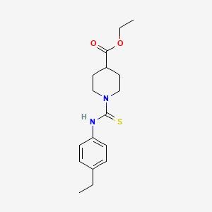 molecular formula C17H24N2O2S B11213025 Ethyl 1-[(4-ethylphenyl)carbamothioyl]piperidine-4-carboxylate 