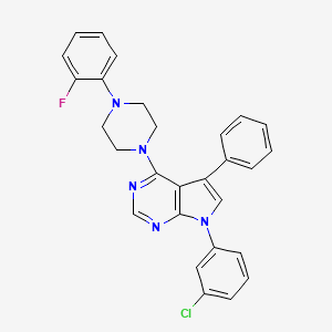 7-(3-chlorophenyl)-4-[4-(2-fluorophenyl)piperazin-1-yl]-5-phenyl-7H-pyrrolo[2,3-d]pyrimidine