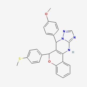 7-(4-Methoxyphenyl)-6-[4-(methylsulfanyl)phenyl]-7,12-dihydro-6H-chromeno[4,3-D][1,2,4]triazolo[1,5-A]pyrimidine