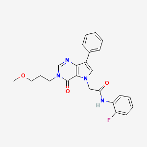 N-(2-fluorophenyl)-2-[3-(3-methoxypropyl)-4-oxo-7-phenyl-3,4-dihydro-5H-pyrrolo[3,2-d]pyrimidin-5-yl]acetamide