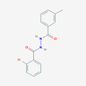 molecular formula C15H13BrN2O2 B11213098 2-bromo-N'-(3-methylbenzoyl)benzohydrazide 