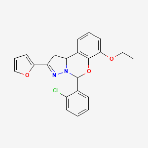 5-(2-Chlorophenyl)-7-ethoxy-2-(furan-2-yl)-1,10b-dihydropyrazolo[1,5-c][1,3]benzoxazine