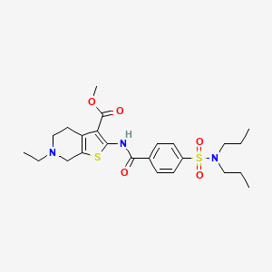 Methyl 2-[4-(dipropylsulfamoyl)benzamido]-6-ethyl-4H,5H,6H,7H-thieno[2,3-C]pyridine-3-carboxylate