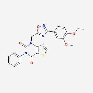 1-{[3-(4-ethoxy-3-methoxyphenyl)-1,2,4-oxadiazol-5-yl]methyl}-3-phenyl-1H,2H,3H,4H-thieno[3,2-d]pyrimidine-2,4-dione