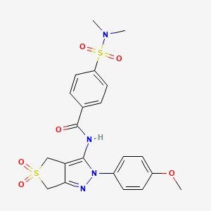 4-(N,N-dimethylsulfamoyl)-N-(2-(4-methoxyphenyl)-5,5-dioxido-4,6-dihydro-2H-thieno[3,4-c]pyrazol-3-yl)benzamide