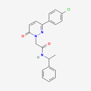 2-(3-(4-chlorophenyl)-6-oxopyridazin-1(6H)-yl)-N-(1-phenylethyl)acetamide