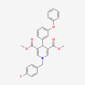 Dimethyl 1-(4-fluorobenzyl)-4-(3-phenoxyphenyl)-1,4-dihydropyridine-3,5-dicarboxylate