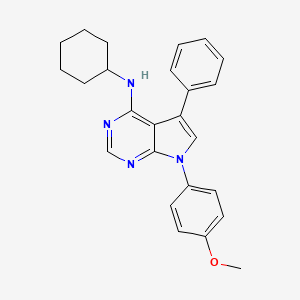 N-cyclohexyl-7-(4-methoxyphenyl)-5-phenyl-7H-pyrrolo[2,3-d]pyrimidin-4-amine