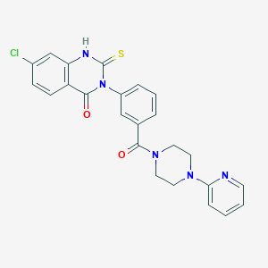 7-chloro-3-[3-(4-pyridin-2-ylpiperazine-1-carbonyl)phenyl]-2-sulfanylidene-1H-quinazolin-4-one