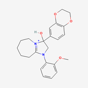 3-(2,3-dihydro-1,4-benzodioxin-6-yl)-3-hydroxy-1-(2-methoxyphenyl)-2,5,6,7,8,9-hexahydro-3H-imidazo[1,2-a]azepin-1-ium