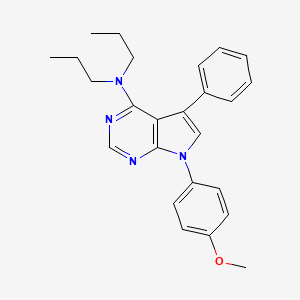 7-(4-methoxyphenyl)-5-phenyl-N,N-dipropyl-7H-pyrrolo[2,3-d]pyrimidin-4-amine