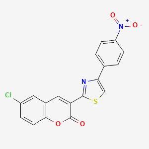 6-chloro-3-[4-(4-nitrophenyl)-1,3-thiazol-2-yl]-2H-chromen-2-one