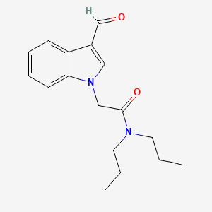 molecular formula C17H22N2O2 B11213322 2-(3-formyl-1H-indol-1-yl)-N,N-dipropylacetamide 