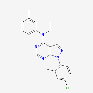 1-(4-chloro-2-methylphenyl)-N-ethyl-N-(3-methylphenyl)-1H-pyrazolo[3,4-d]pyrimidin-4-amine