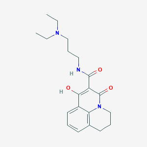 N-[3-(diethylamino)propyl]-7-hydroxy-5-oxo-2,3-dihydro-1H,5H-pyrido[3,2,1-ij]quinoline-6-carboxamide